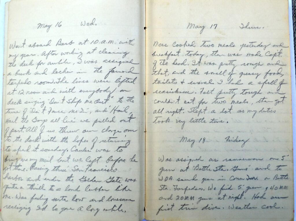 Original USS BARB SS-220 Submarine Last Combat Patrol Journal Diary ...