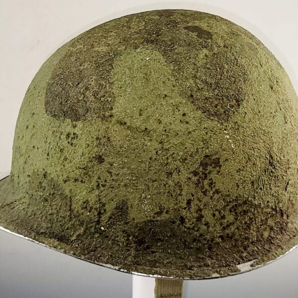 Camouflage WWII M1 Helmet 165th Infantry Regiment 27th Infantry Division. (1)